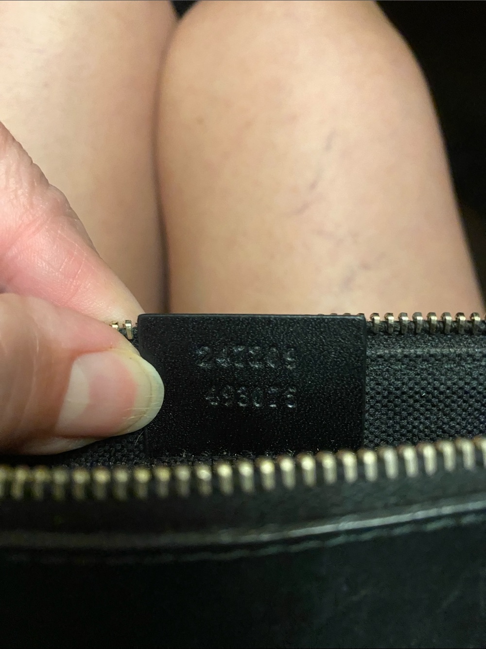 Gucci Black Embossed 'Made in Italy' Leather Toiletry Pouch, Wristlet or Clutch - Picture 5 of 7